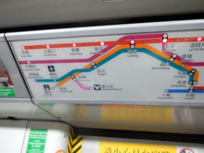 路線図　地下鉄　香港