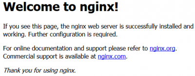 Welcome to nginx!画面